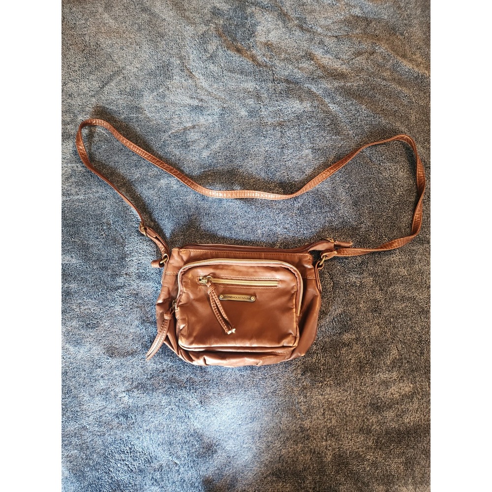 Stone Mountain Usa Crossbody Purse Brown PU Leather Purse See Details